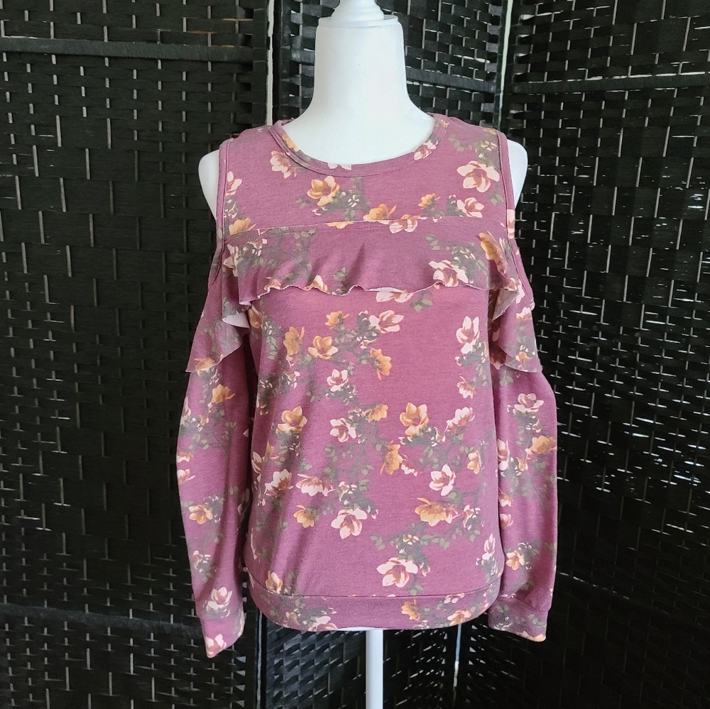 Floral Cold Shoulder Top